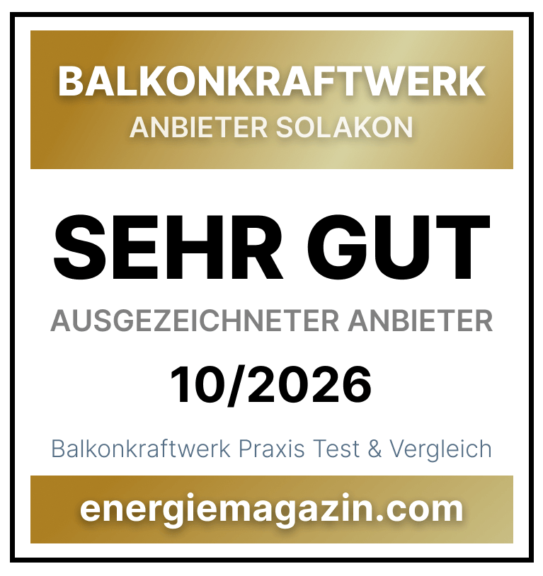 EnergieMagazin Testurteil sehr gut für die geprüfte Solakon onBasic Generation