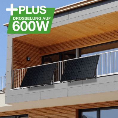Green Solar SKW Duo 940/800 Balkon PLUS Balkon-Solaranlage mit winkelverstellbarer Halterung