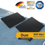 Kleines Kraftwerk Flachdach Duo 880W Bifazial