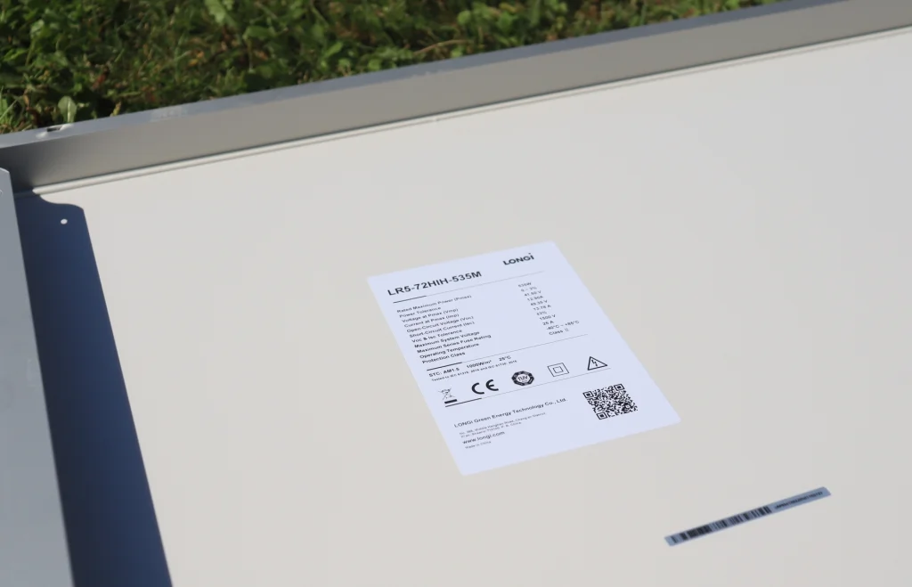 Solarmodule vom Priwatt Priflat Duo XL Balkonkraftwerk (Rückseite)