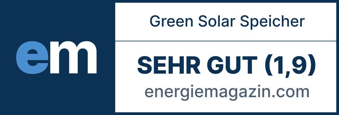 Testnote: SEHR GUT (1,9) für Green Solar Batteriespeicher 2,24kWh (3. Generation)
