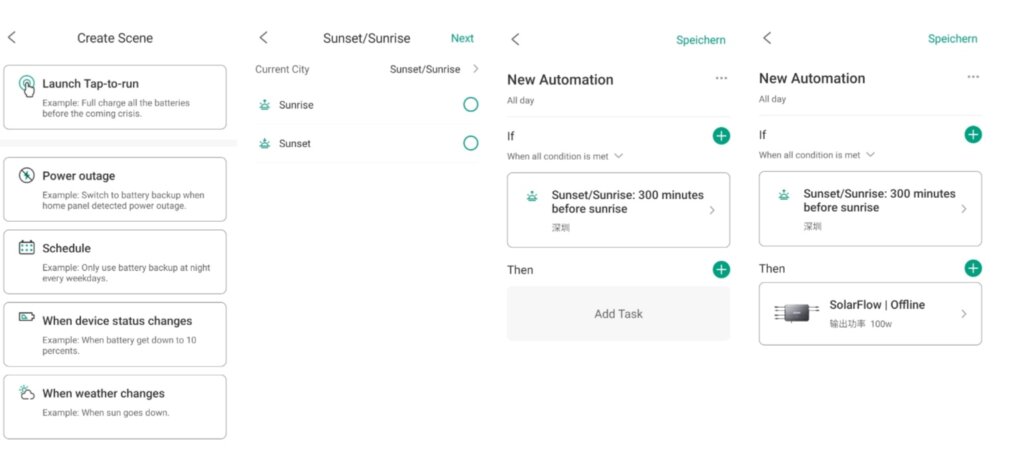 Zendure SolarFlow Speicher App Automation