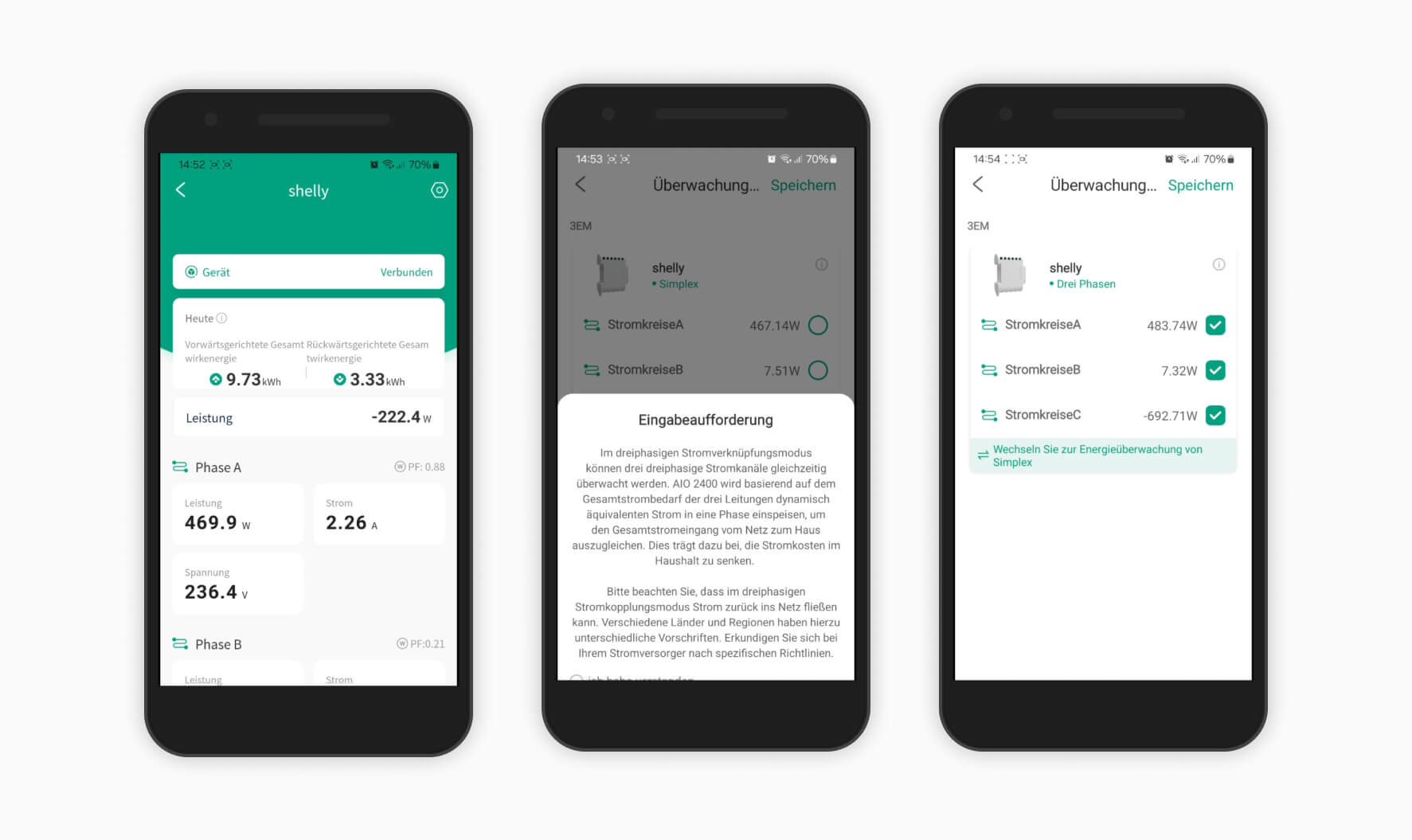 Shelly 3EM Pro Energiemessgerät mit App - Integration beim Zendure SolarFlow im Smart-CT-Modus